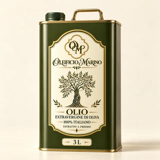 Latta da 3 litri di olio extravergine Oleificio Marino